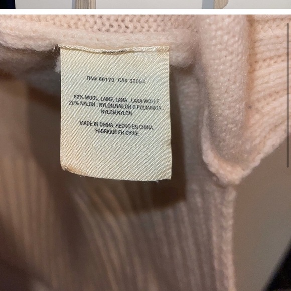 Moth Anthro Cream Wool Turtle Neck Sweater XSP - Picture 4 of 5